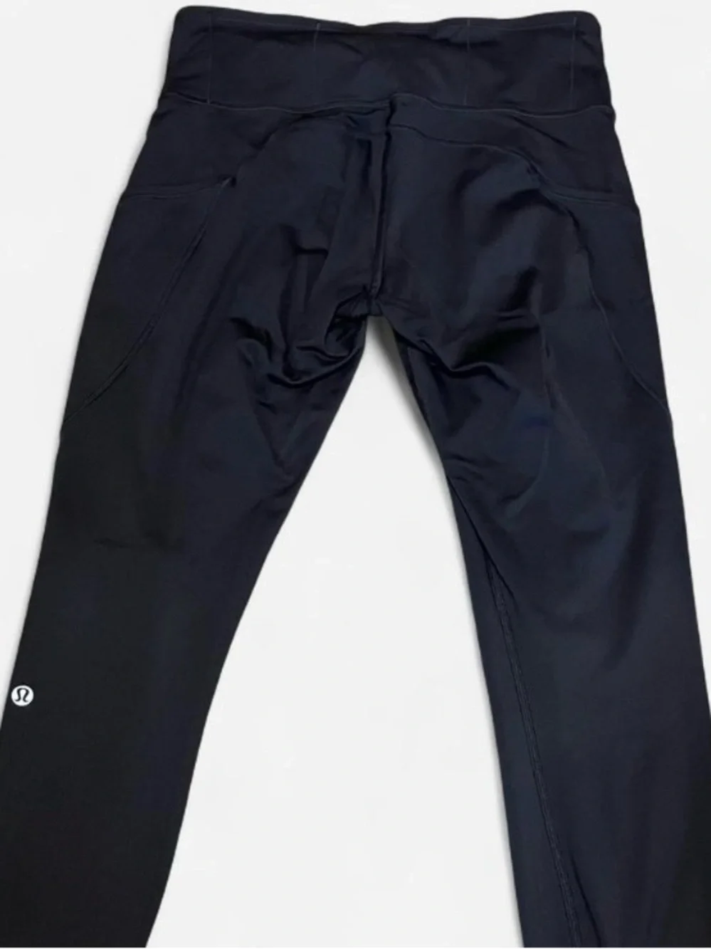Lululemon Black High Rise Running Leggings With Side Pockets Women’s Size 4